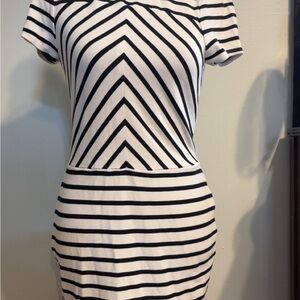 Striped Black and White Dress